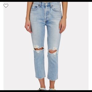 Agolde Riley high rise cropped jeans